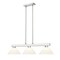 Z-Lite Cobalt Billiard, 3-Light, 14 In.W x 46 In.L x 8 In.H, Brushed Nickel/White 152BN-PWH - alternate 2